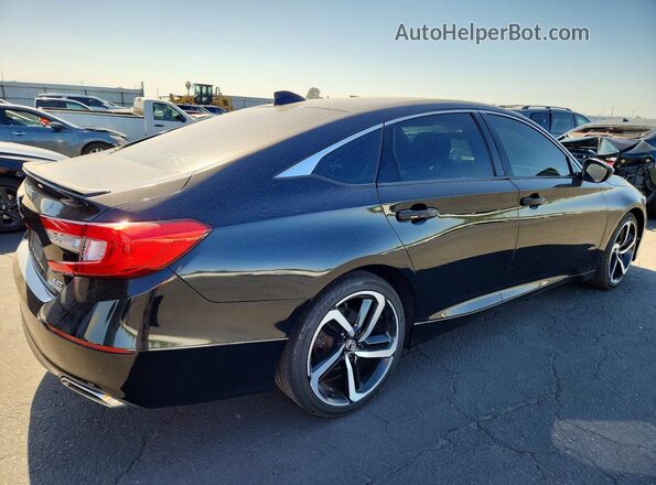 1HGCV2F30JA035758 2018 HONDA ACCORD Black Задня права чверть