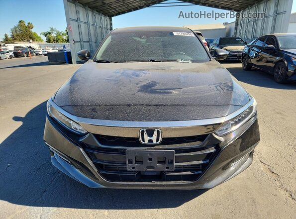 1HGCV2F30JA035758 2018 HONDA ACCORD Black Вид спереду