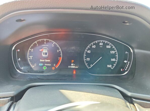 1HGCV2F30JA035758 2018 HONDA ACCORD Black Вид щитка приладів
