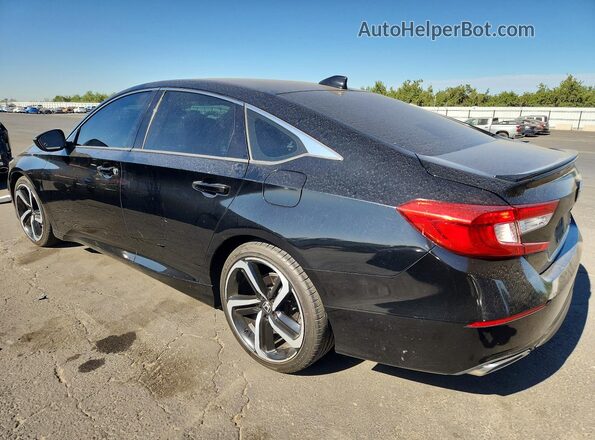 1HGCV2F30JA035758 2018 HONDA ACCORD Black Задня ліва чверть