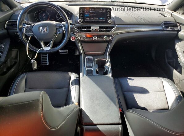 1HGCV2F30JA037008 2018 HONDA ACCORD Blue Вид панелі приладів