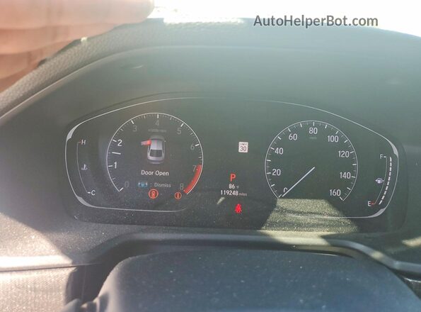 1HGCV2F30KA008397 2019 HONDA ACCORD White Vista del cuadro de instrumentos