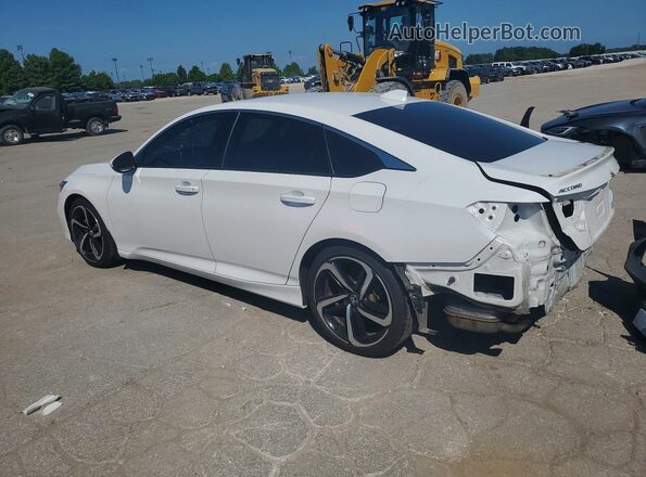 1HGCV2F30KA008397 2019 HONDA ACCORD White Trasero izquierdo