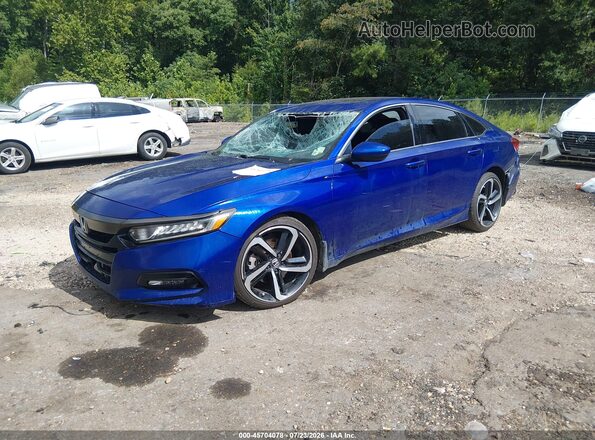 1HGCV2F30LA011317 2020 HONDA ACCORD Blue Vista tres cuartos delantera izquierda