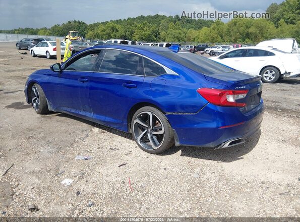 1HGCV2F30LA011317 2020 HONDA ACCORD Blue Trasero izquierdo