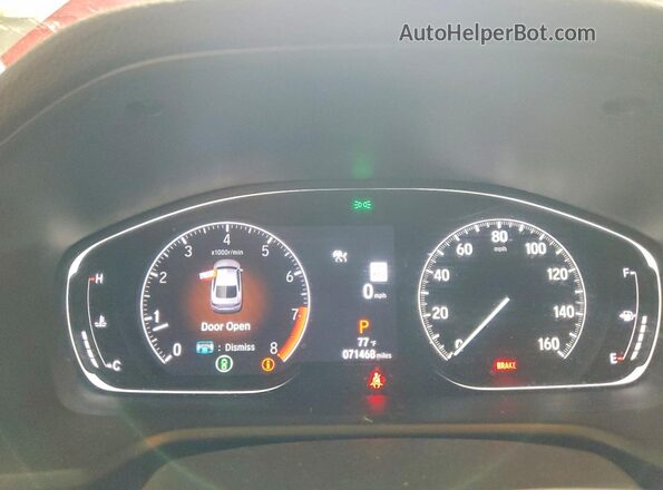 1HGCV2F30MA025638 2021 HONDA ACCORD Red Widok zestawu wskaźników