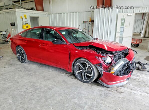 1HGCV2F30MA025638 2021 HONDA ACCORD Red Przód prawy