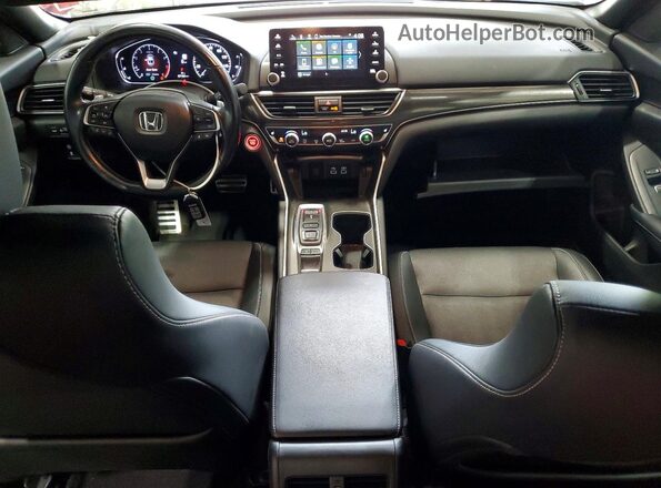 1HGCV2F30MA025638 2021 HONDA ACCORD Red Widok deski rozdzielczej