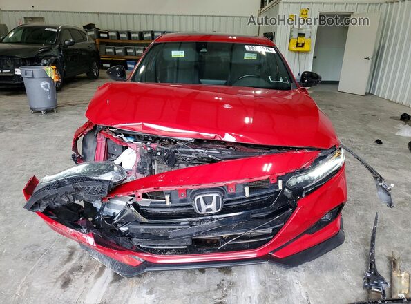 1HGCV2F30MA025638 2021 HONDA ACCORD Red Widok z przodu