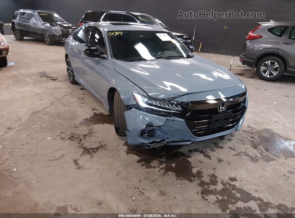 1HGCV2F30MA029642 2021 HONDA ACCORD Gray წინა ხედი