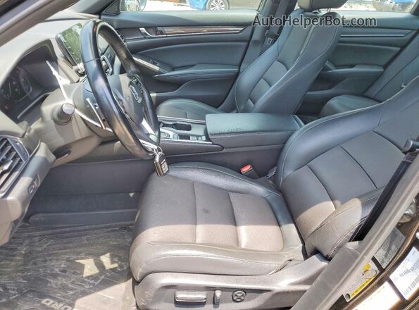 1HGCV2F30NA009635 2022 HONDA ACCORD Black Вид салону спереду