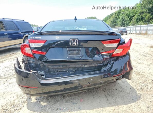 1HGCV2F30NA009635 2022 HONDA ACCORD Black Вид ззаду
