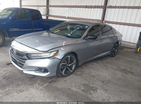 1HGCV2F30NA013930 2022 HONDA ACCORD Silver Передня ліва чверть