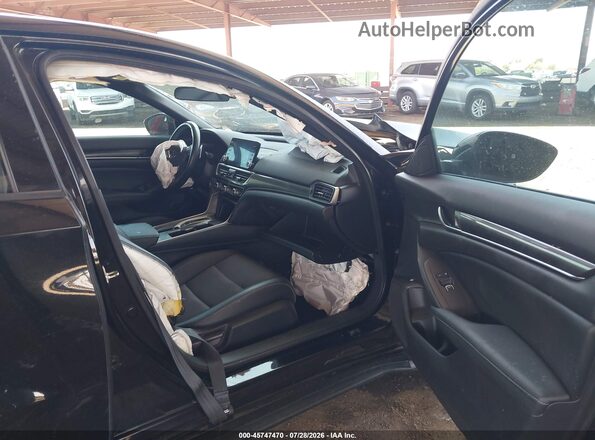 1HGCV2F31KA003564 2019 HONDA ACCORD Black Front interior view