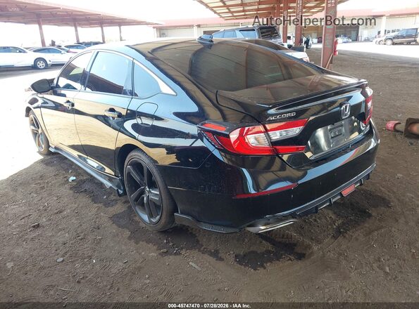 1HGCV2F31KA003564 2019 HONDA ACCORD Black Rear left