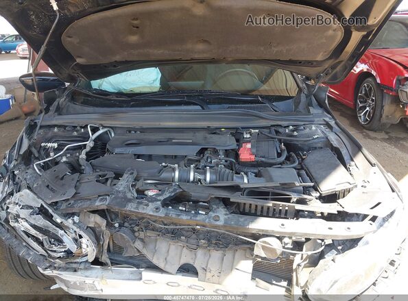 1HGCV2F31KA003564 2019 HONDA ACCORD Black Rear view