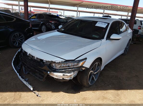 1HGCV2F31KA026892 2019 HONDA ACCORD White Vista tres cuartos delantera izquierda