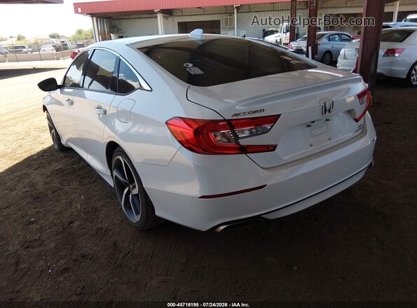 1HGCV2F31KA026892 2019 HONDA ACCORD White Trasero izquierdo