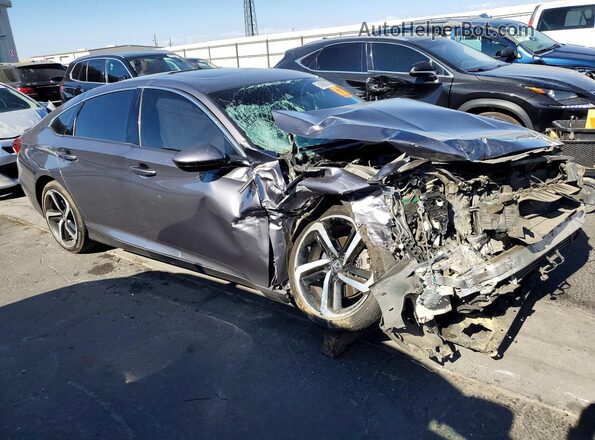 1HGCV2F31KA031512 2019 HONDA ACCORD Charcoal Передня права чверть