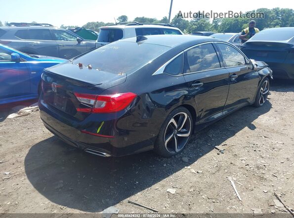 1HGCV2F31LA007292 2020 HONDA ACCORD Black Tył prawy