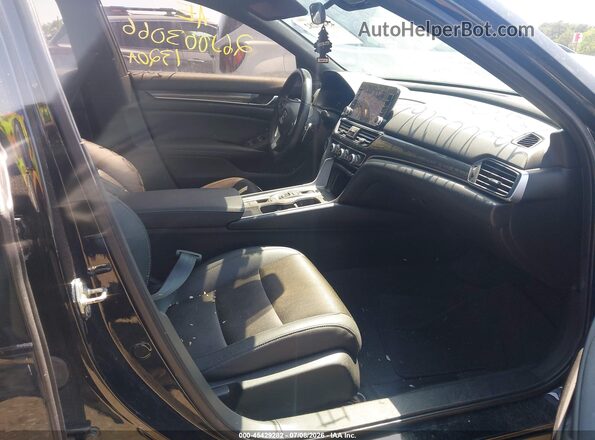 1HGCV2F31LA007292 2020 HONDA ACCORD Black Widok wnętrza z przodu