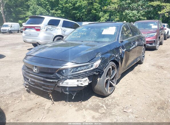 1HGCV2F31LA007292 2020 HONDA ACCORD Black Widok z przodu