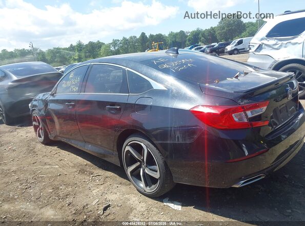1HGCV2F31LA007292 2020 HONDA ACCORD Black Widok wnętrza z tyłu