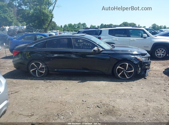 1HGCV2F31LA007292 2020 HONDA ACCORD Black Widok zestawu wskaźników