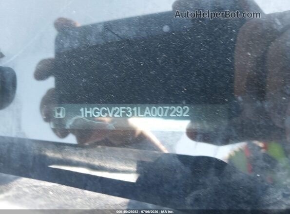 1HGCV2F31LA007292 2020 HONDA ACCORD Black 