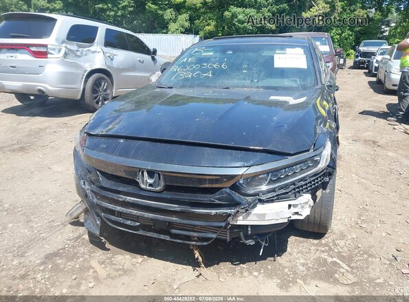 1HGCV2F31LA007292 2020 HONDA ACCORD Black Widok deski rozdzielczej