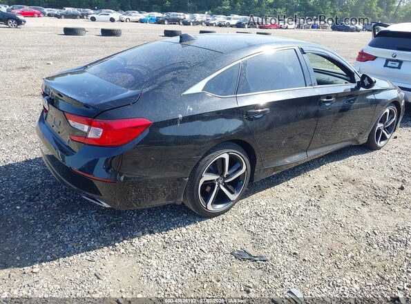 1HGCV2F31MA010842 2021 HONDA ACCORD Black Tył prawy