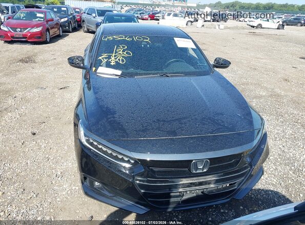 1HGCV2F31MA010842 2021 HONDA ACCORD Black Widok zestawu wskaźników