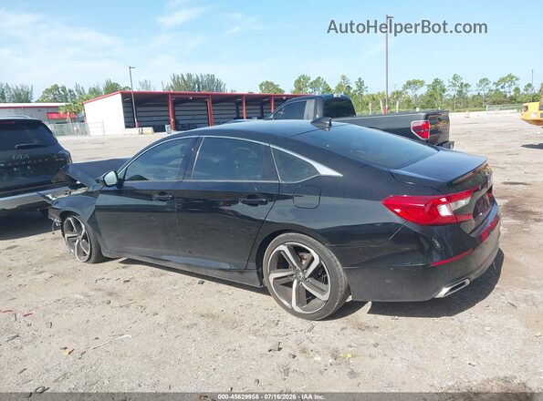 1HGCV2F31MA019394 2021 HONDA ACCORD Black Trasero izquierdo