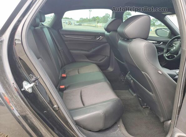 1HGCV2F31MA020710 2021 HONDA ACCORD Black უკანა სავარძლების ხედი