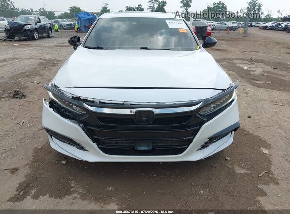1HGCV2F32JA008092 2018 HONDA ACCORD White Դիմացի տեսք