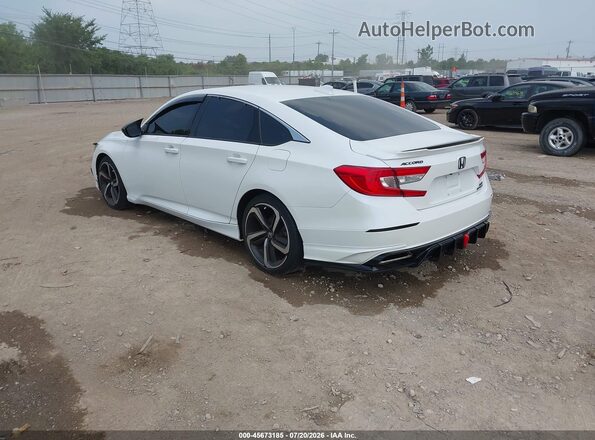 1HGCV2F32JA008092 2018 HONDA ACCORD White Հետևի ձախ
