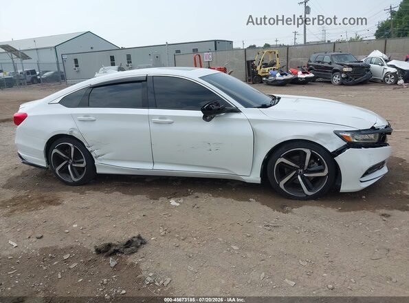 1HGCV2F32JA008092 2018 HONDA ACCORD White Սալոնի հետևի տեսք