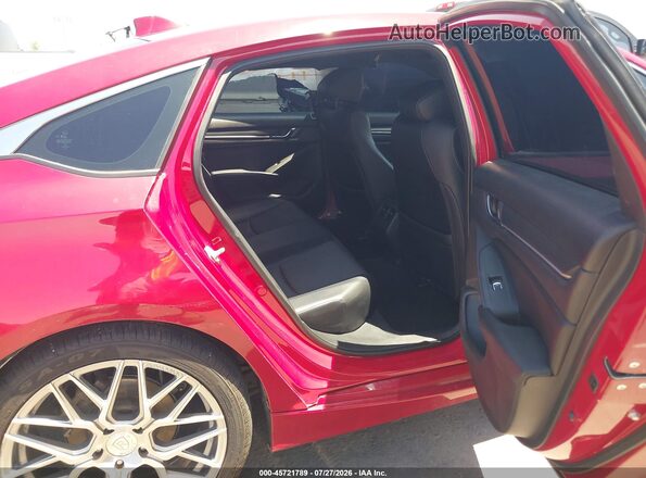 1HGCV2F32JA011154 2018 HONDA ACCORD Red Widok naklejki z numerem VIN