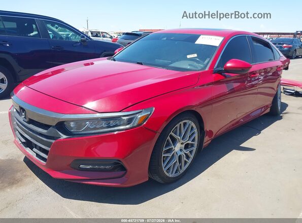 1HGCV2F32JA011154 2018 HONDA ACCORD Red Przód lewy