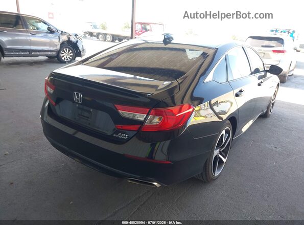 1HGCV2F32KA005968 2019 HONDA ACCORD Black Задня права чверть