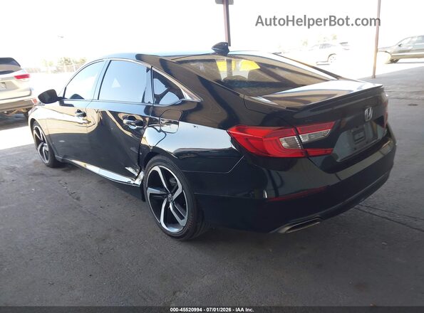 1HGCV2F32KA005968 2019 HONDA ACCORD Black Задня ліва чверть