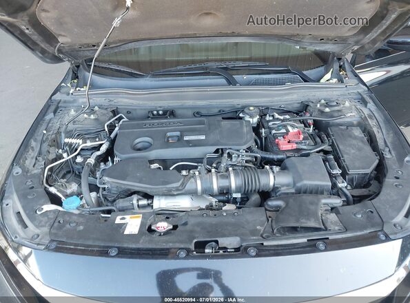 1HGCV2F32KA005968 2019 HONDA ACCORD Black Вид ззаду