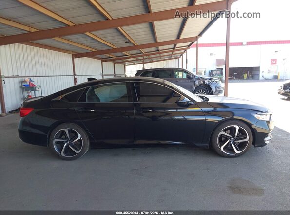 1HGCV2F32KA005968 2019 HONDA ACCORD Black Вид задньої частини салону