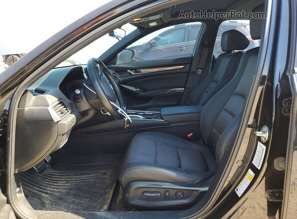 1HGCV2F32LA015501 2020 HONDA ACCORD Черный Вид салона спереди
