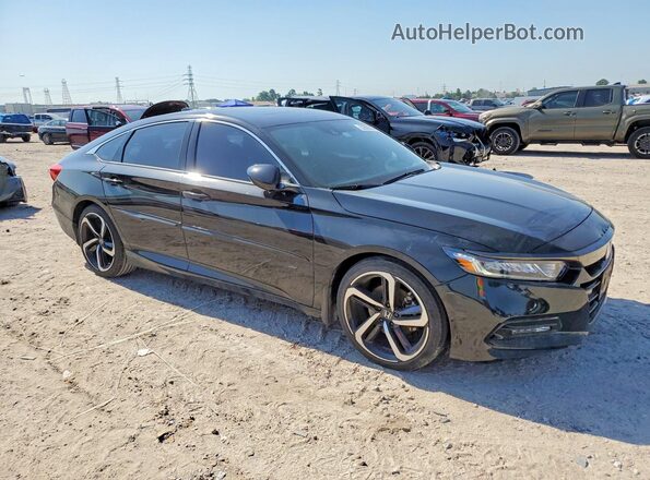 1HGCV2F32LA015501 2020 HONDA ACCORD Черный Передняя правая четверть