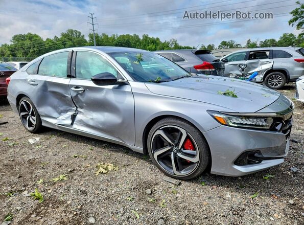 1HGCV2F32MA016133 2021 HONDA ACCORD Silver Przód prawy