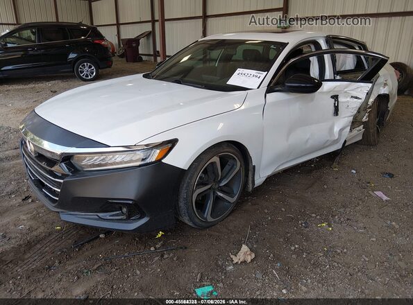1HGCV2F32MA030629 2021 HONDA ACCORD Белый Передняя левая четверть