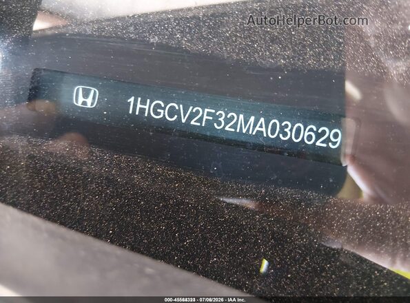 1HGCV2F32MA030629 2021 HONDA ACCORD Белый Вид подкапотного пространства