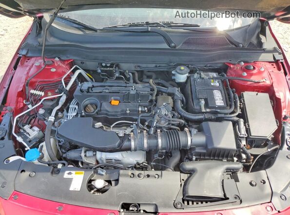 1HGCV2F33JA033499 2018 HONDA ACCORD Красный Вид задней части салона