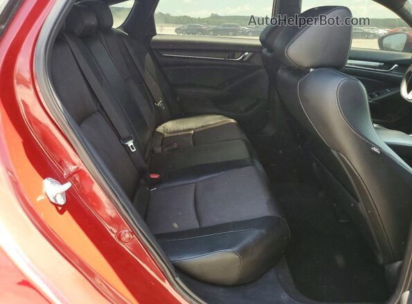 1HGCV2F33JA033499 2018 HONDA ACCORD Красный Вид задних сидений